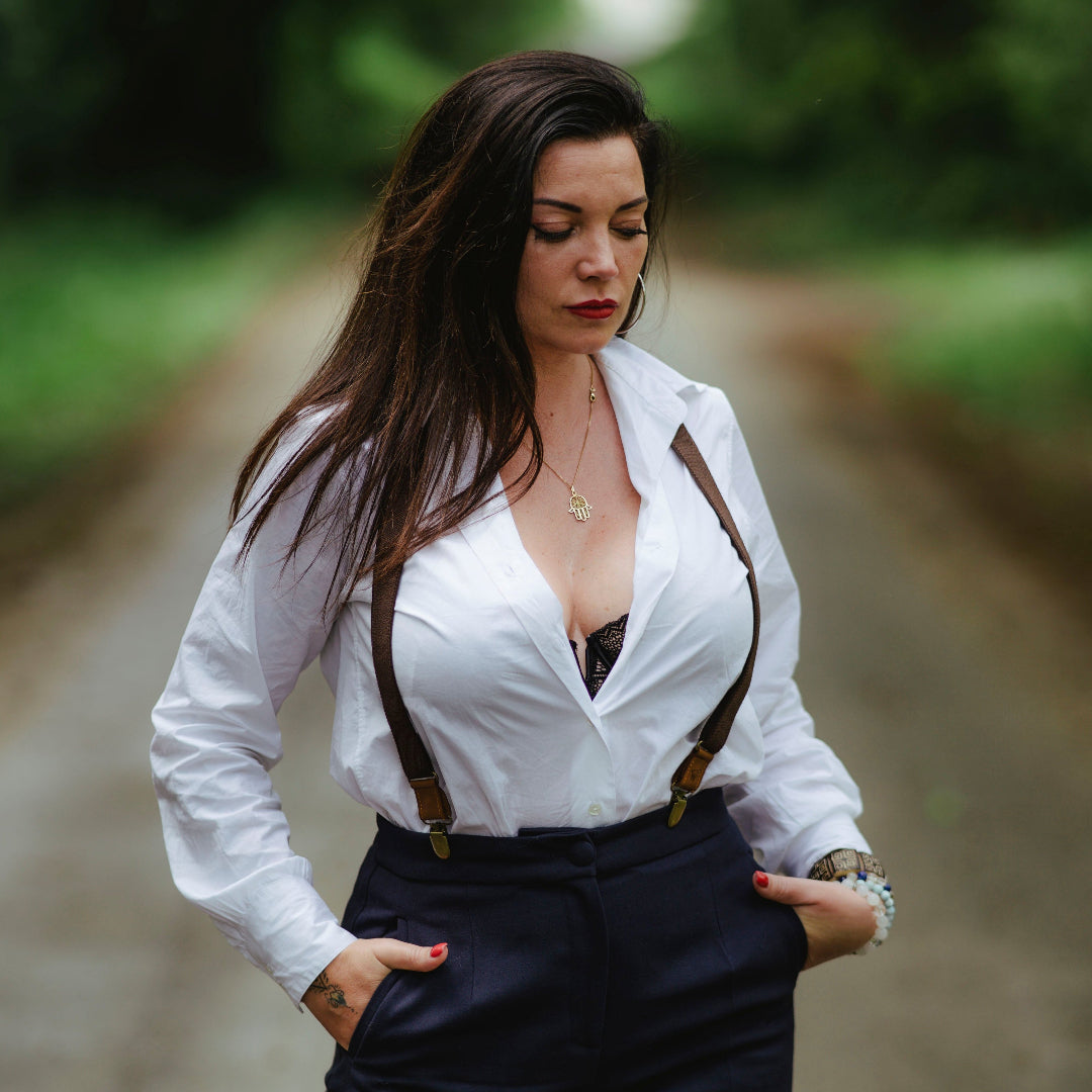 Essential Marron Slim Bretelles No. E5019