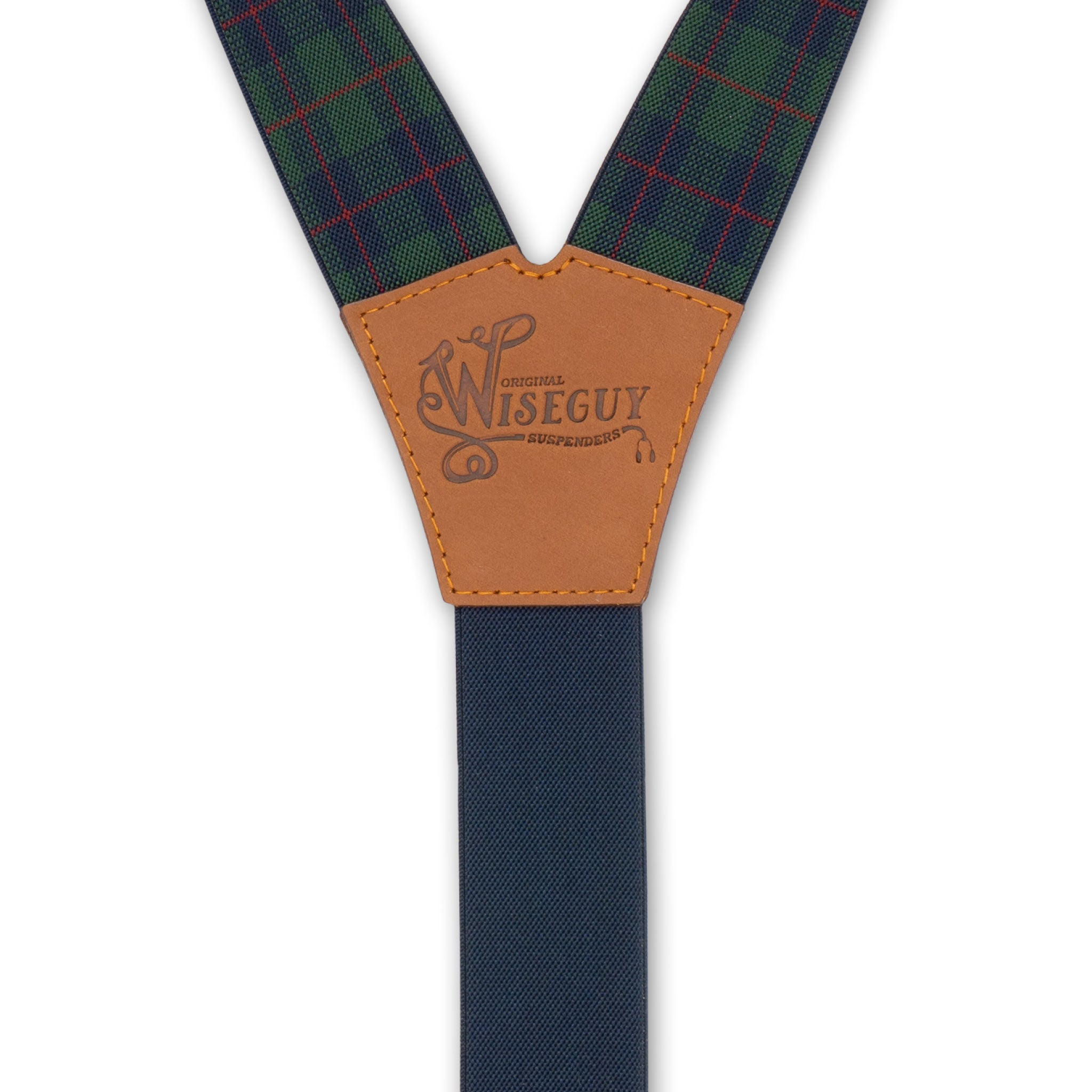 Tartan Vert-Marine-Rouge Large Bretelles No. E5411