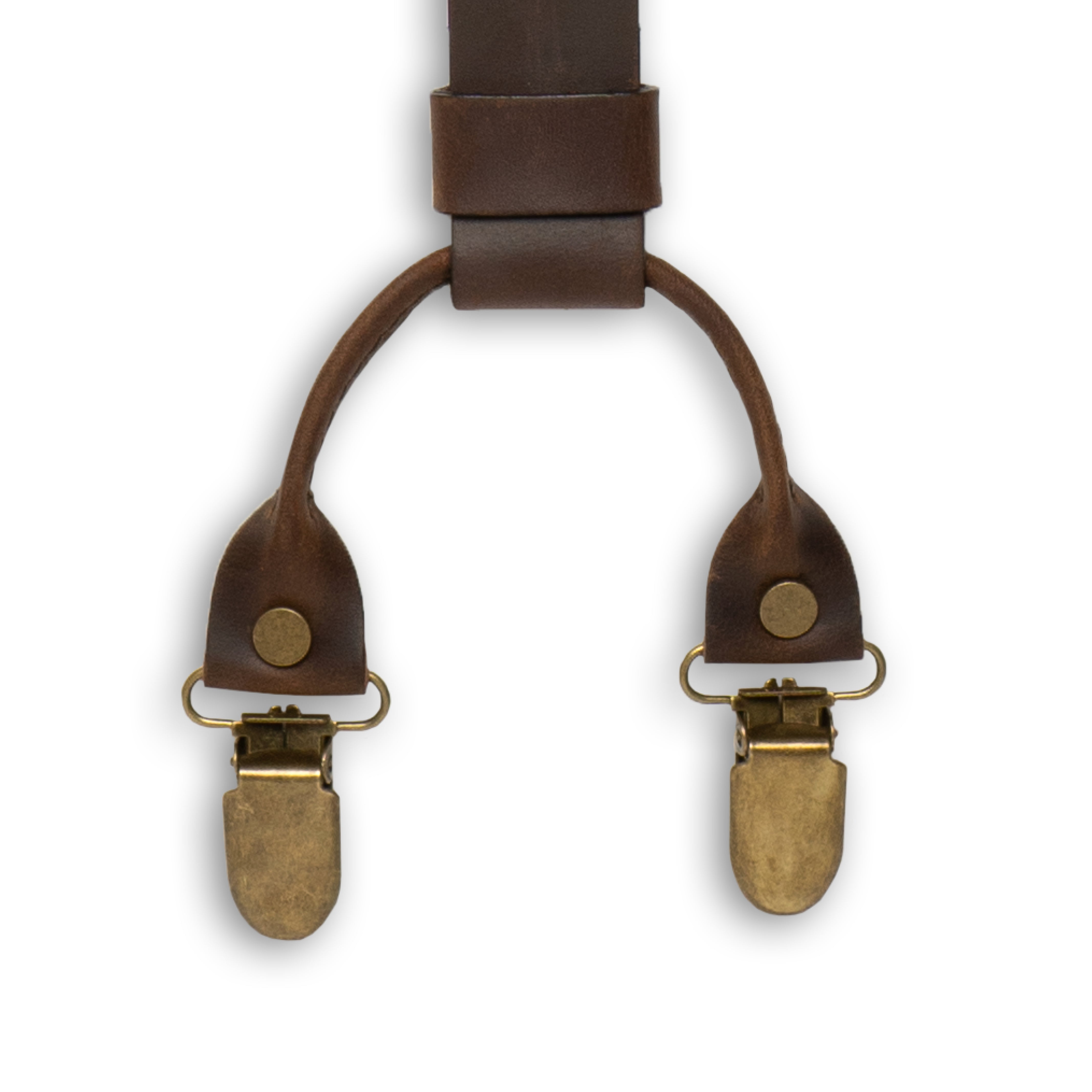 Crazy Horse Buckle Marron Foncé Slim Bretelles No. L2012