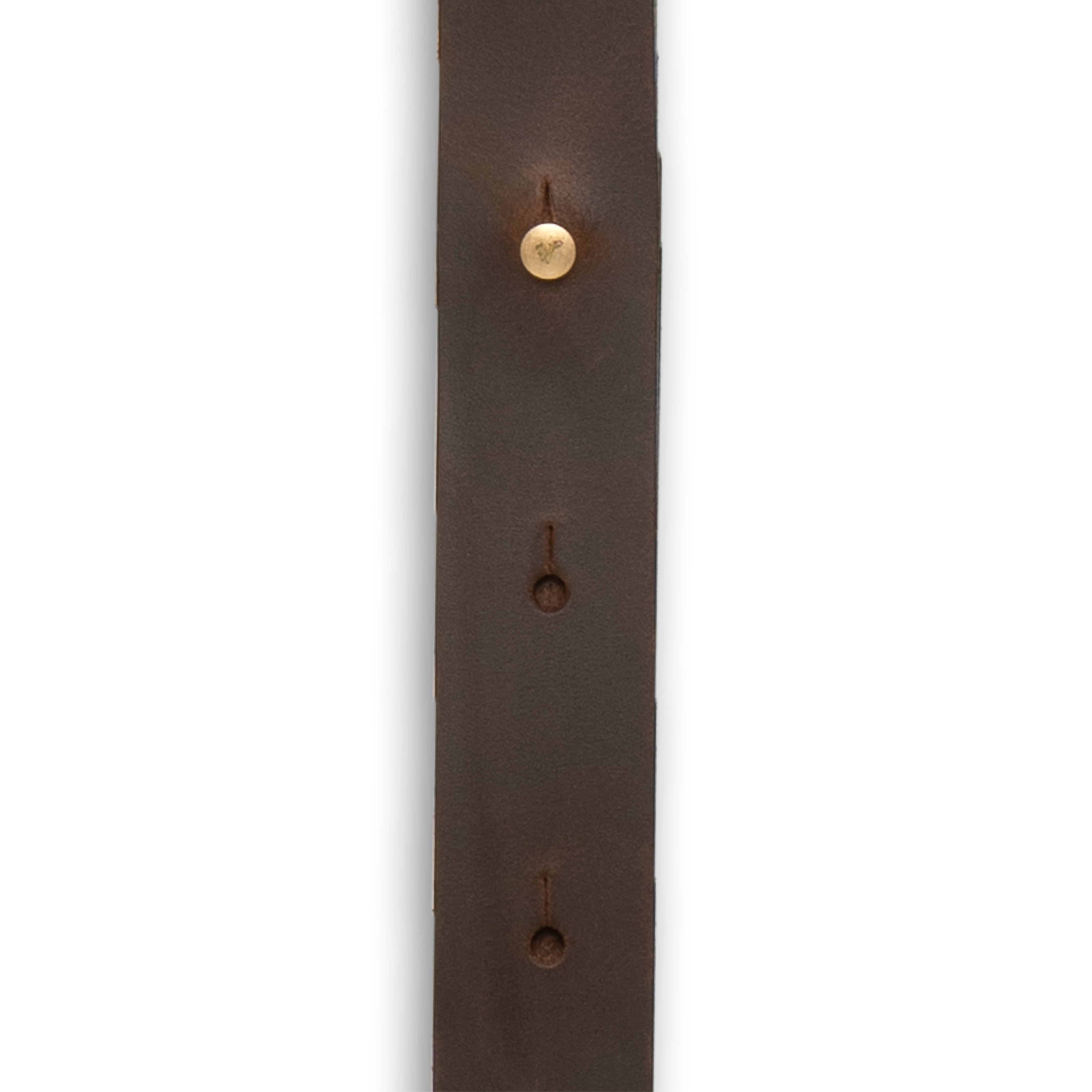 Crazy Horse Buckle Marron Foncé Slim Bretelles No. L2012