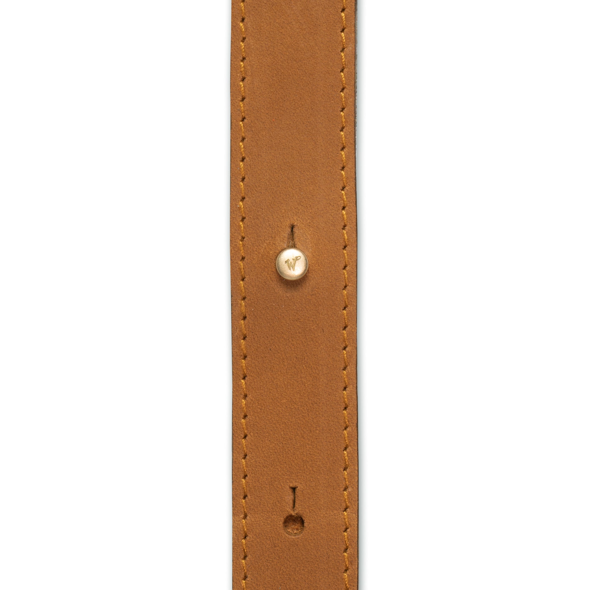 Crazy Horse Stitched Marron Camel Slim Suspenders No. L2211
