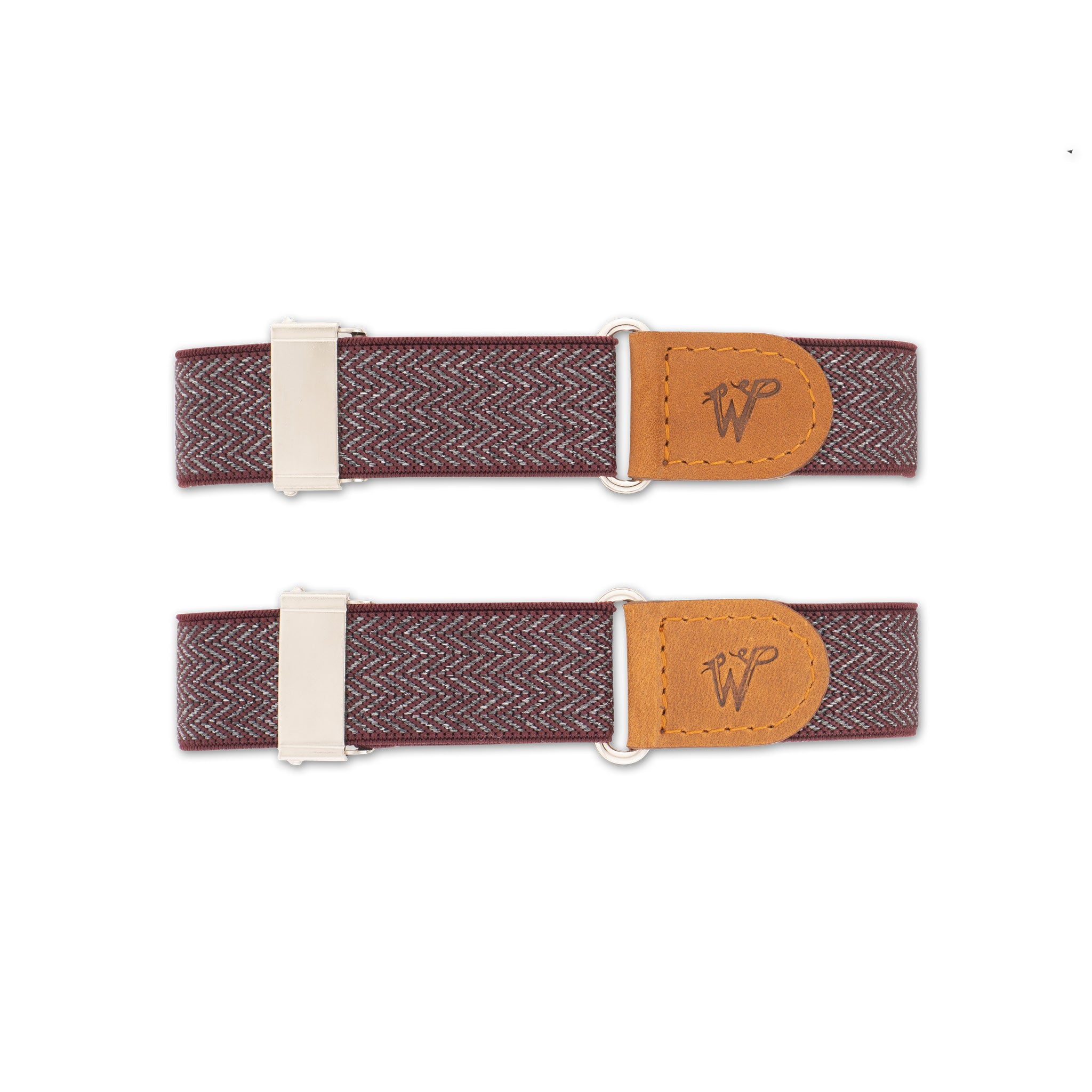 Jarretières de Manches Bordeaux à Chevrons No. S5114