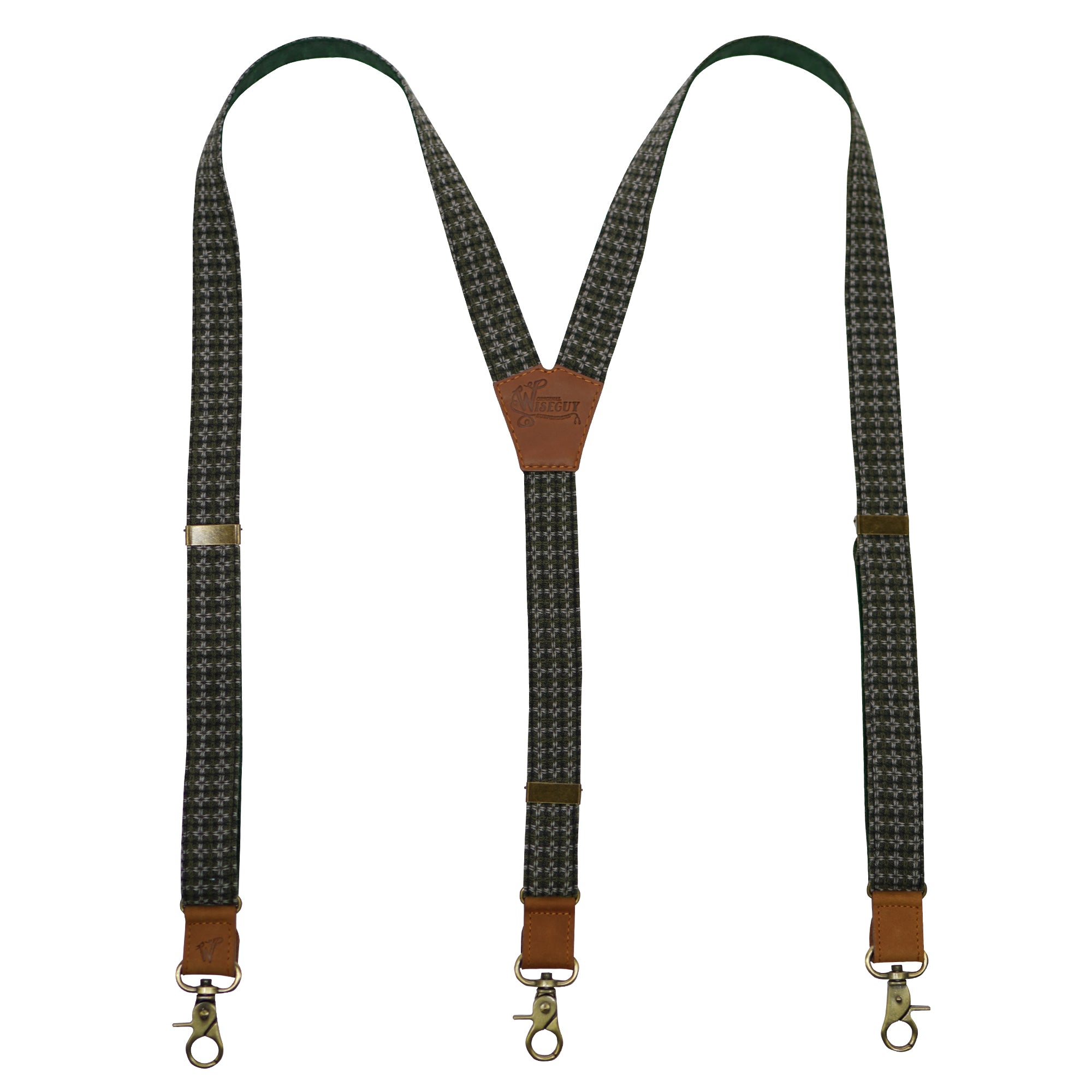 Cotton Silk The Fence Green Slim Suspenders No. G7211
