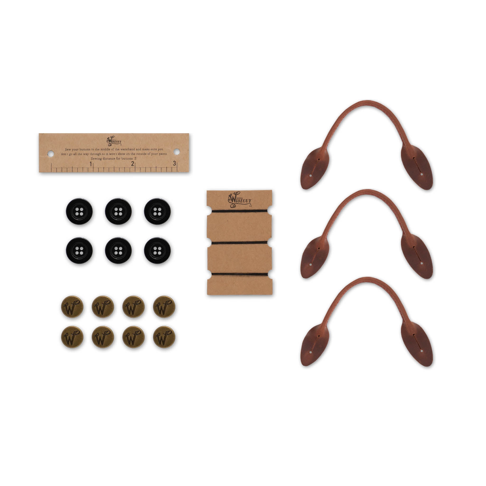 Boucles Cuir - Boutons Set No. A8013