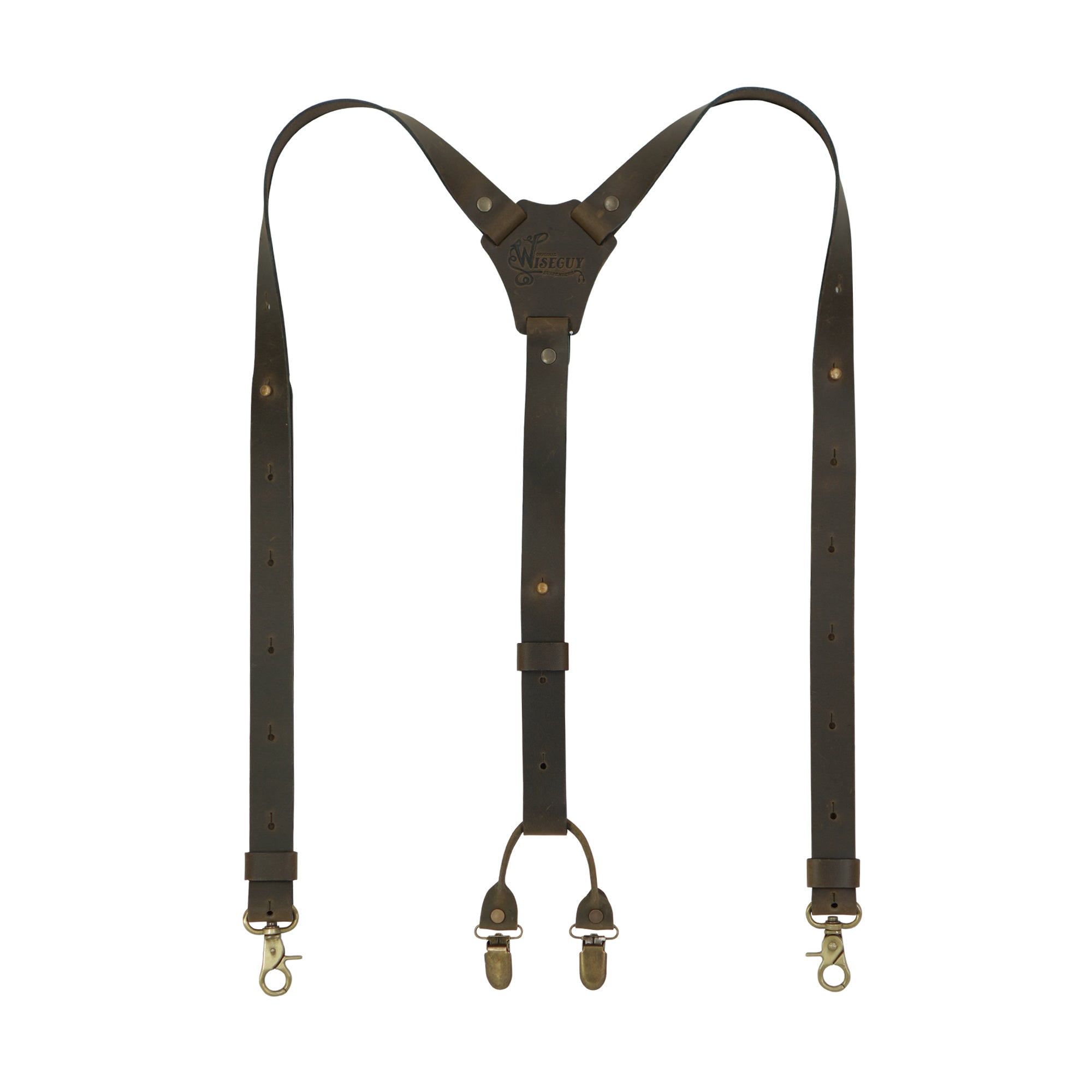 Crazy Horse Olive Green Slim Suspenders No. L2010