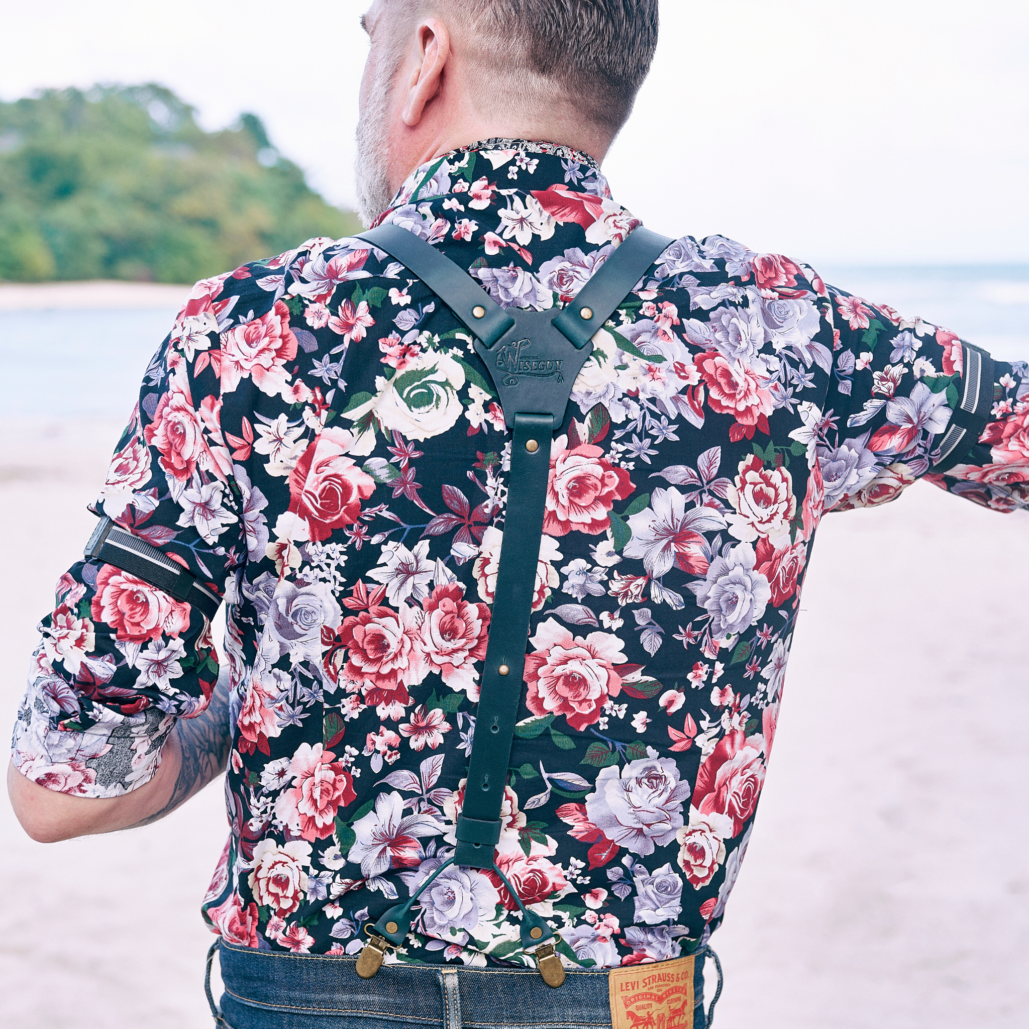 Dakota Vert Olive Slim Bretelles No. L2014