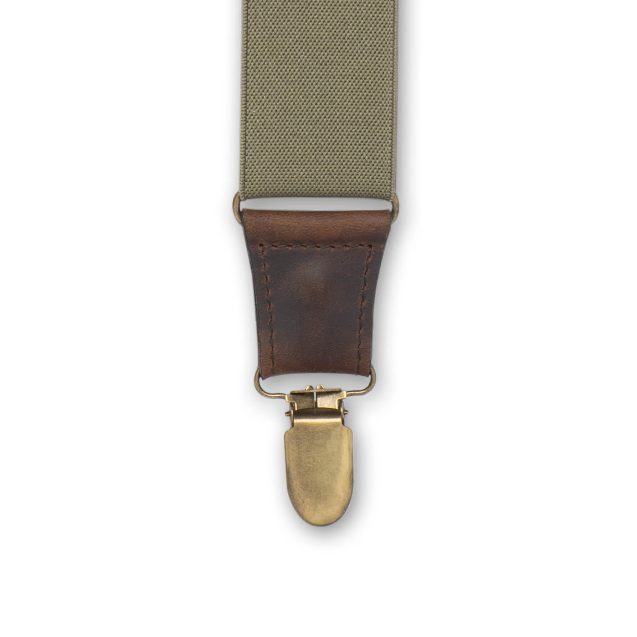 Essential Khaki Green Wide Suspenders No. E5029