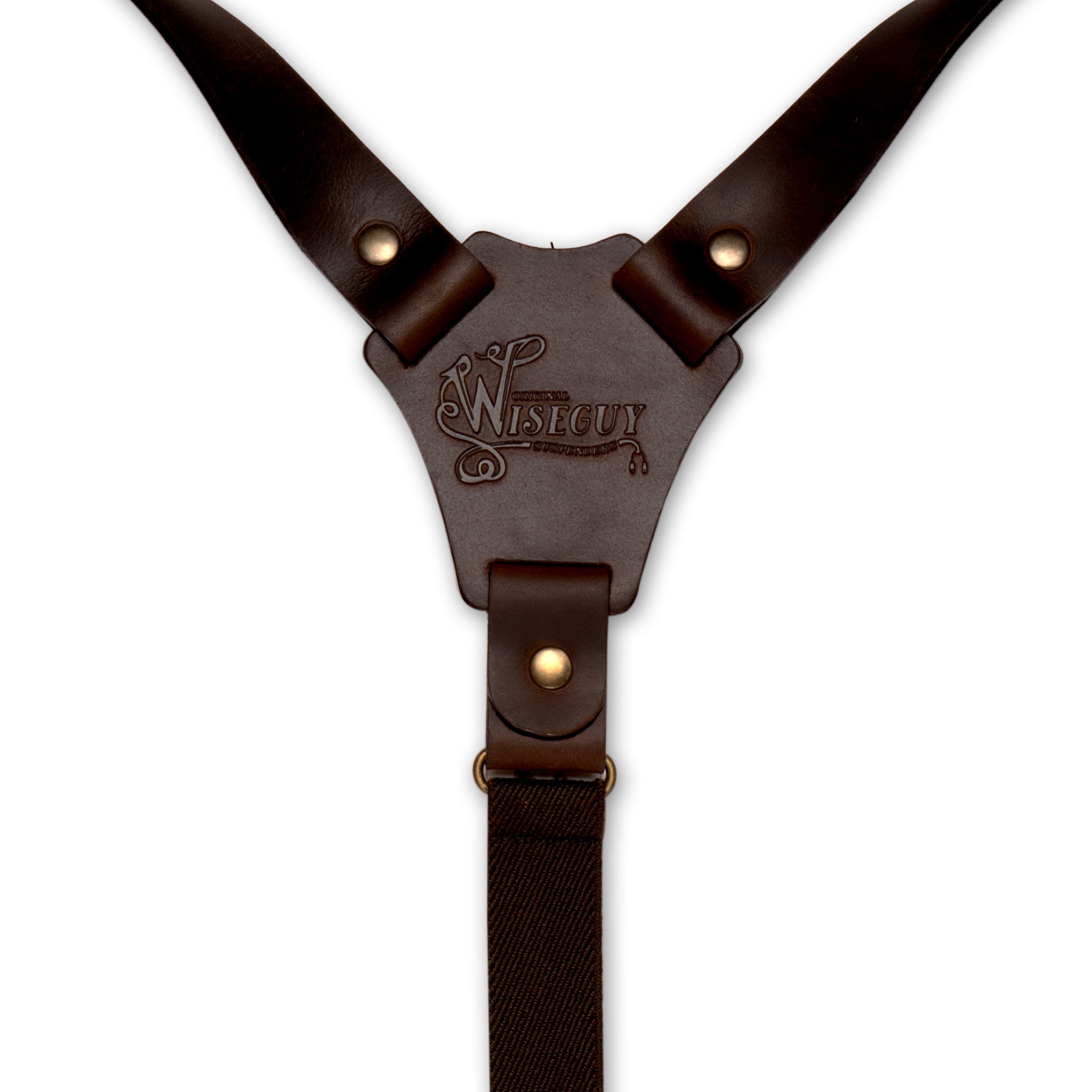 Crazy Horse Flex Dark Brown Slim Suspenders No. F2114