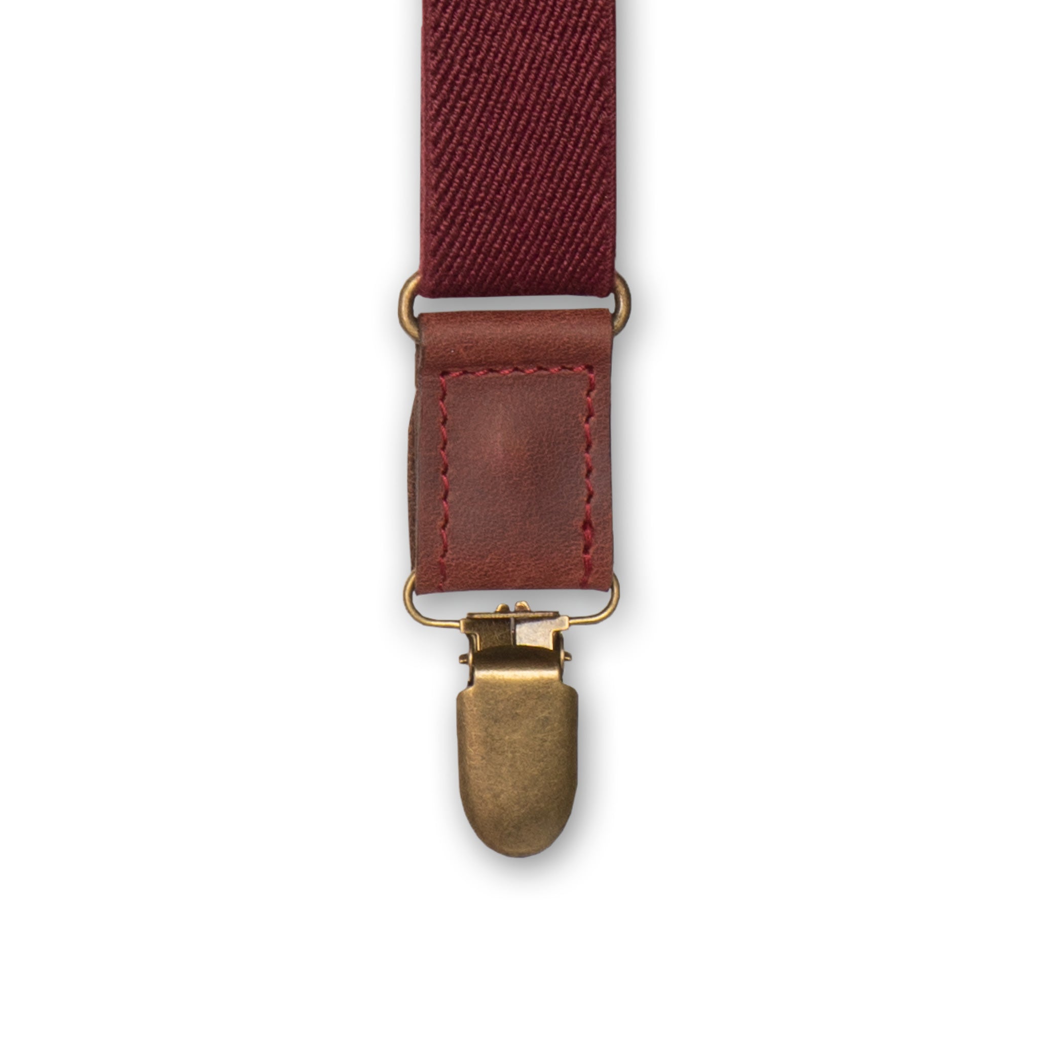 Crazy Horse Flex Burgundy Oxblood Skinny Suspenders No. F2117