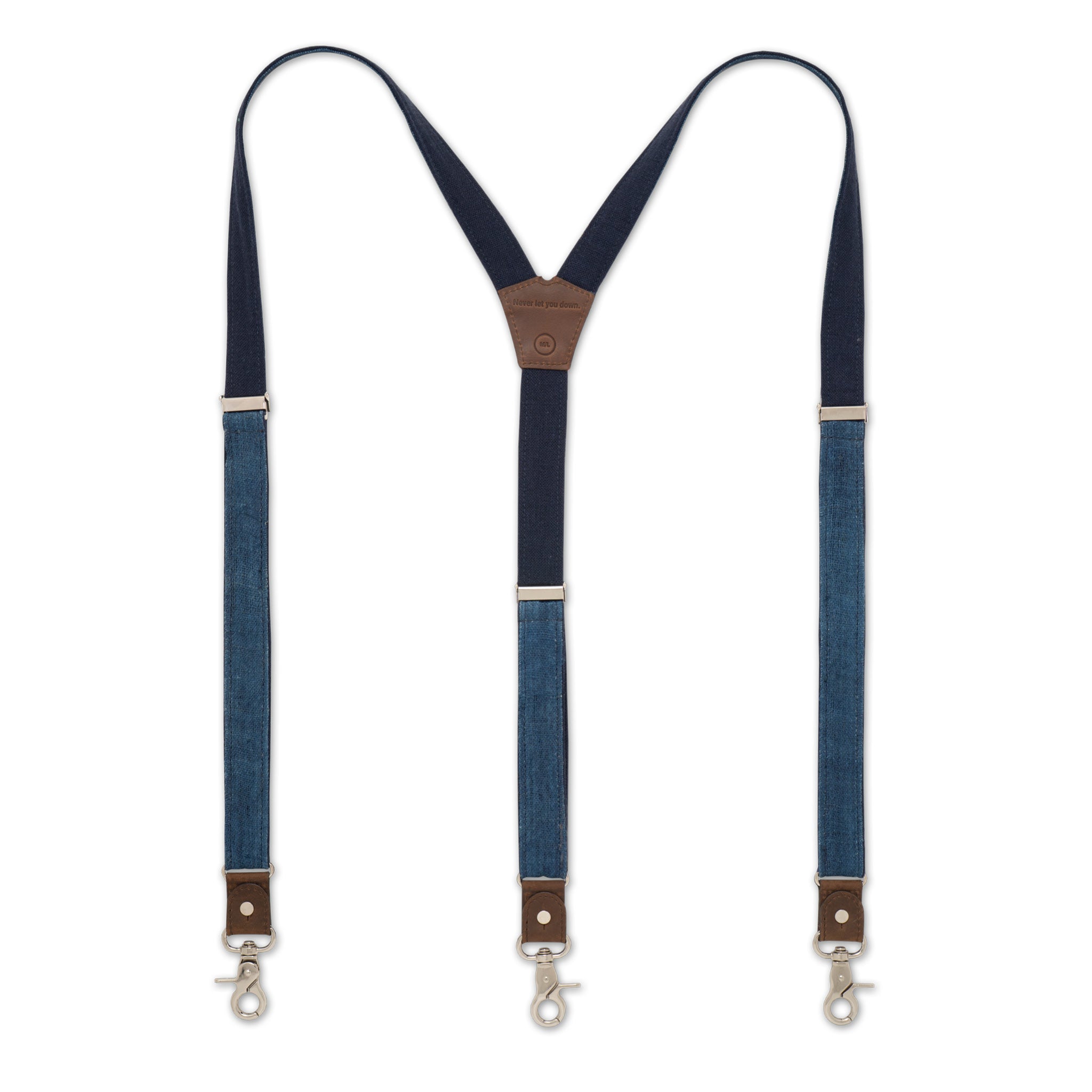 Hemp Linen The Sailor Blue Slim Bretelles No. G7412