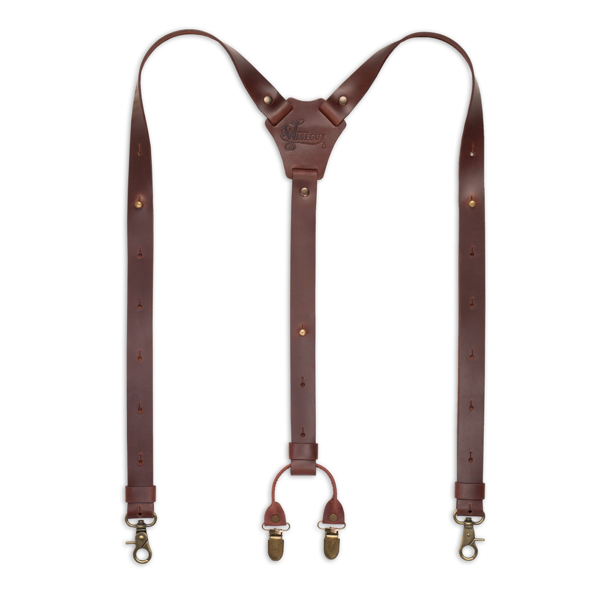 Crazy Horse Burgundy Slim Suspenders No. L2010