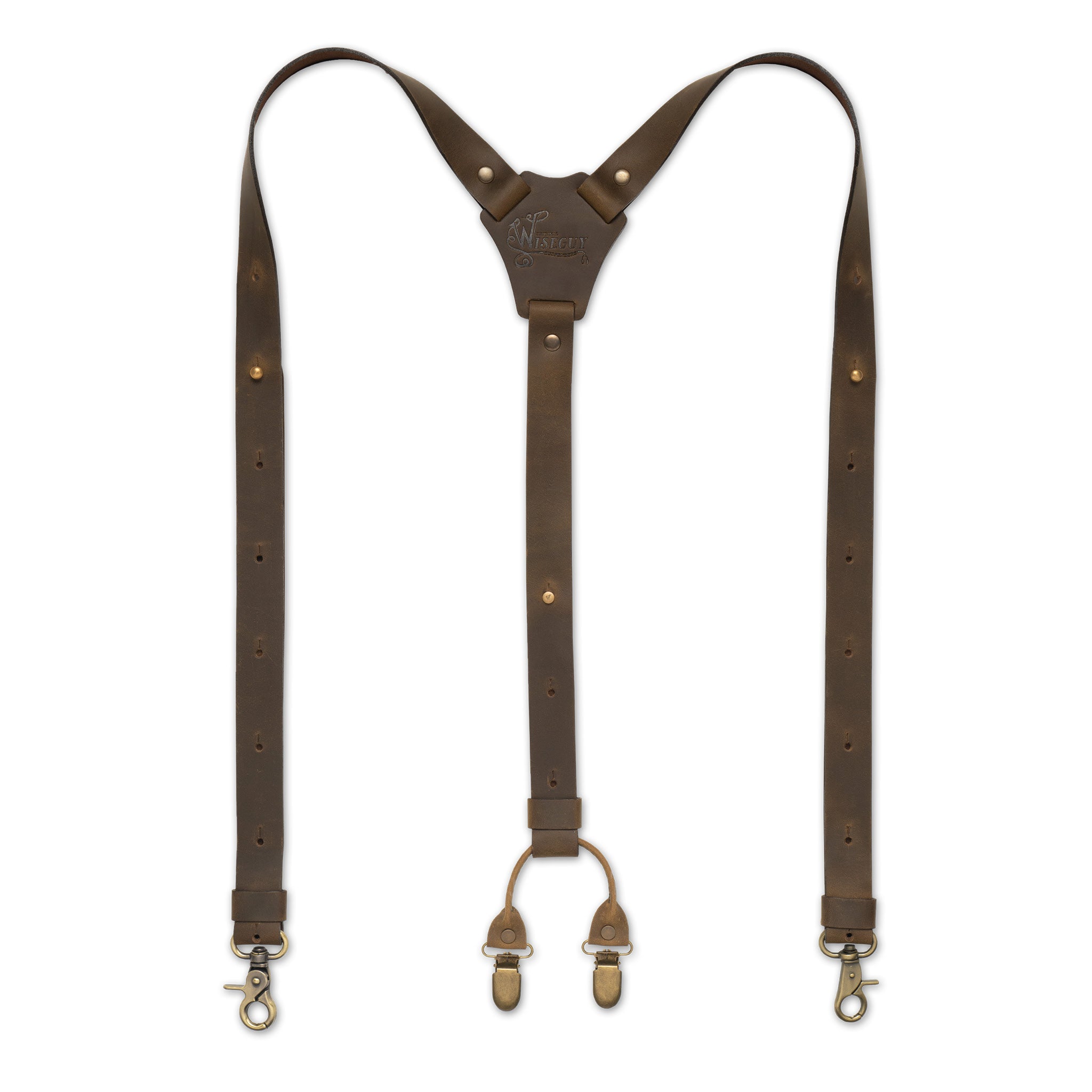 Crazy Horse Olive Green Slim Suspenders No. L2010