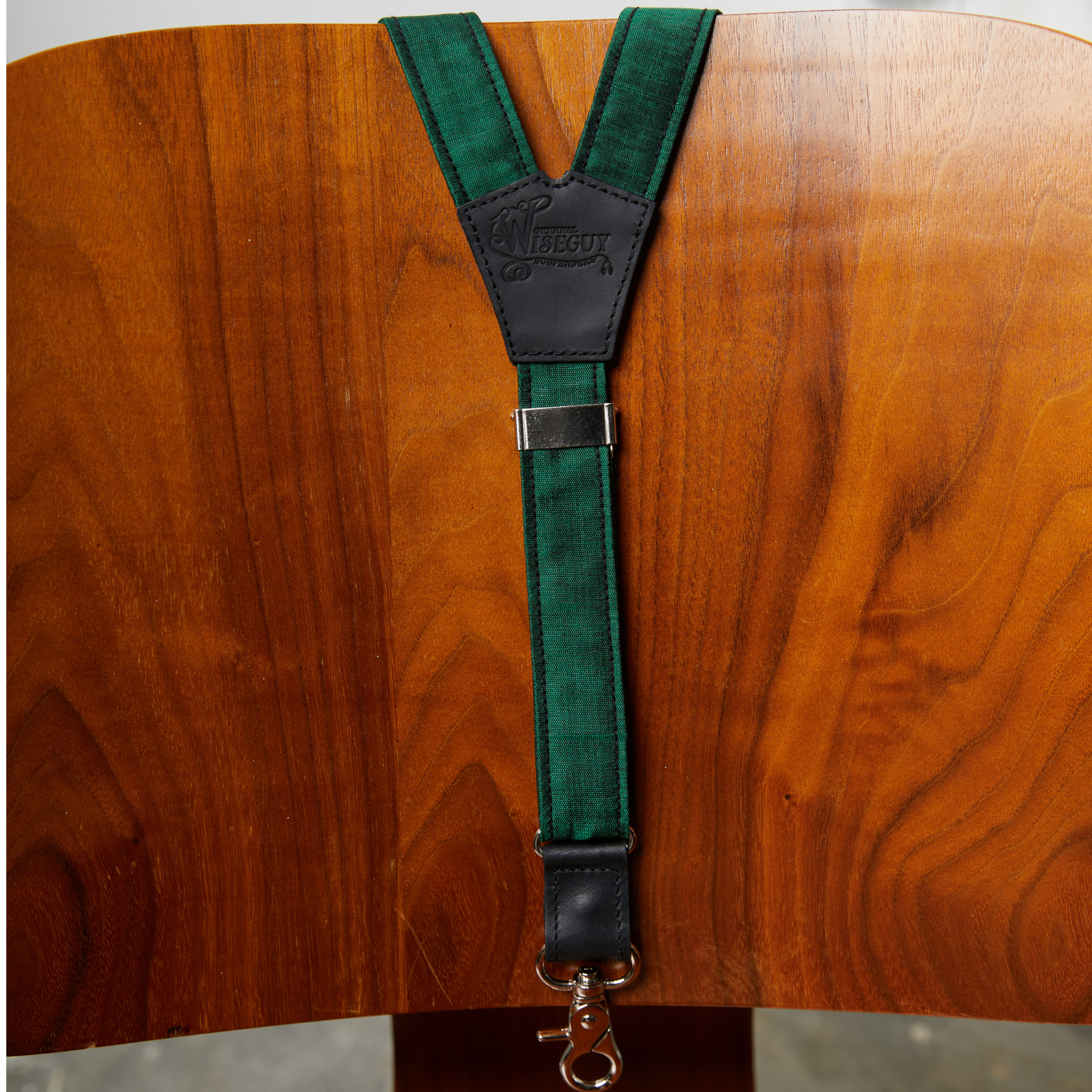 Silk The Highwayman Green Slim Suspenders No. G7110