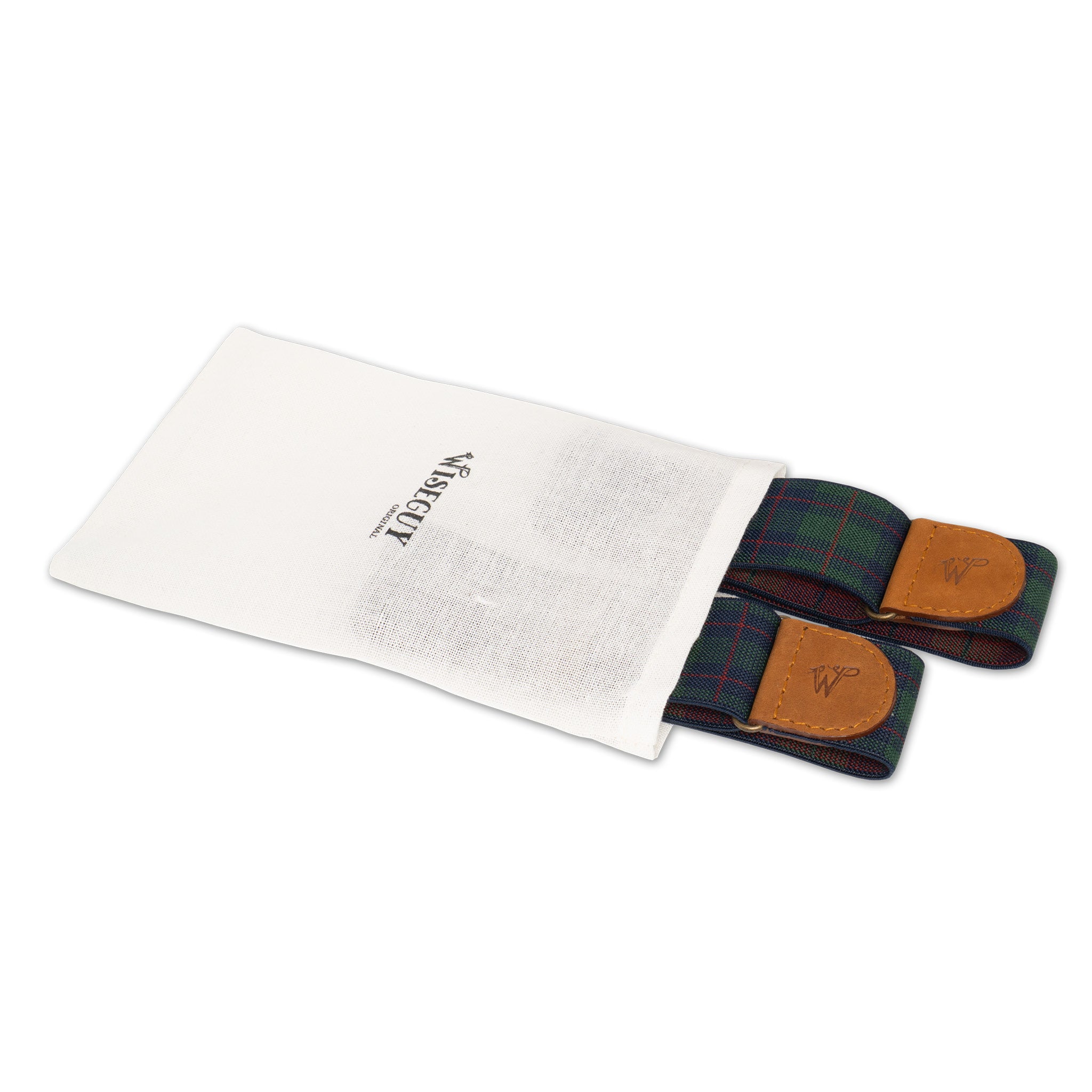 Jarretières de Manches Tartan Vert-Marine-Rouge No. S5411