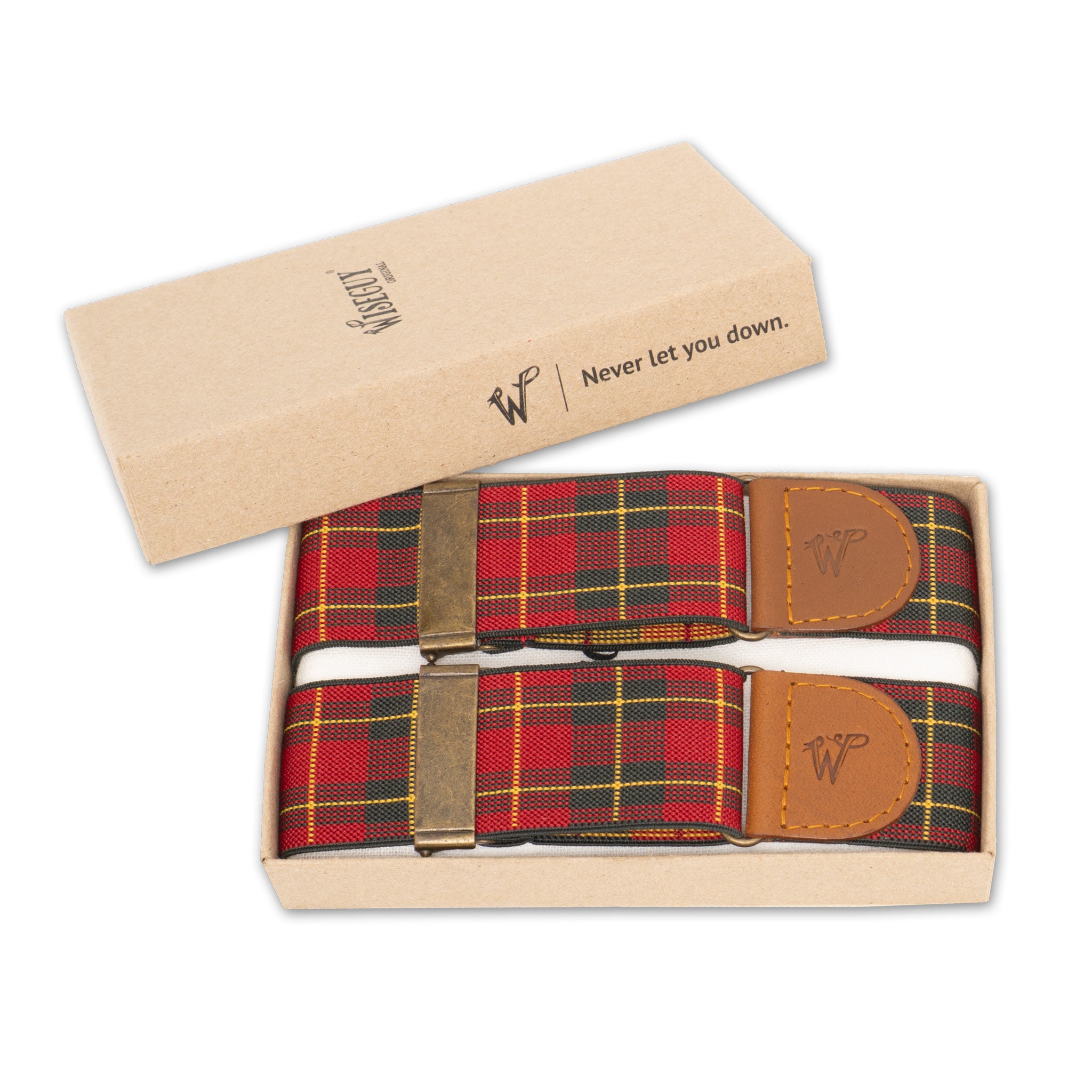 Jarretières de Manches Tartan Rouge-Vert No. S5413