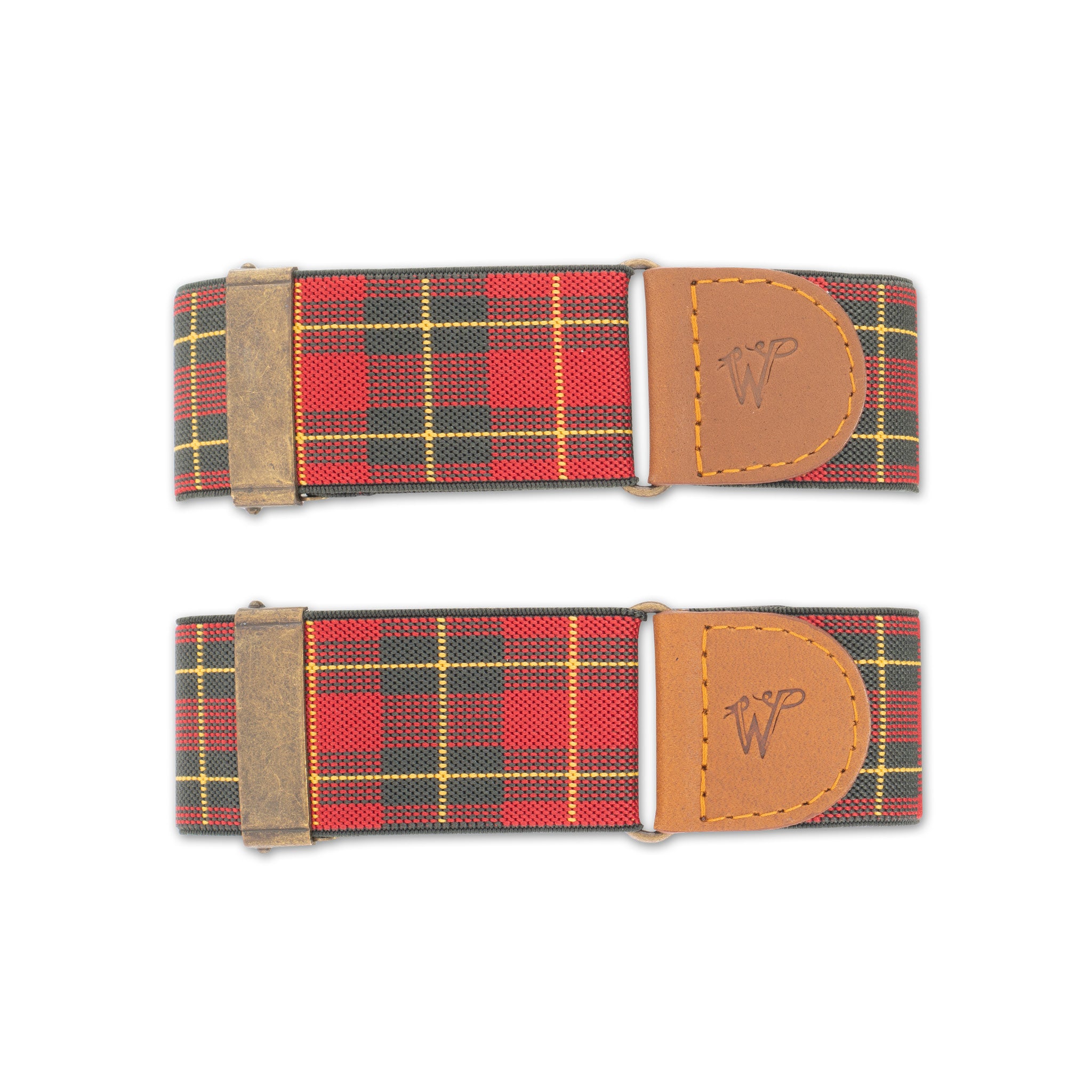 Jarretières de Manches Tartan Rouge-Vert No. S5413
