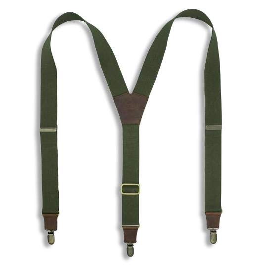 Essential Army Green Wide Suspenders No. E5012